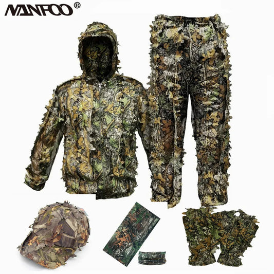 Survival Now™ Adult 3D Leaves Bionic Camouflage Ghillie Suit