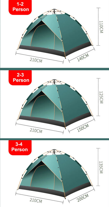 !!Survival Now™ 3-4 Person Outdoor Quick-Open Tent