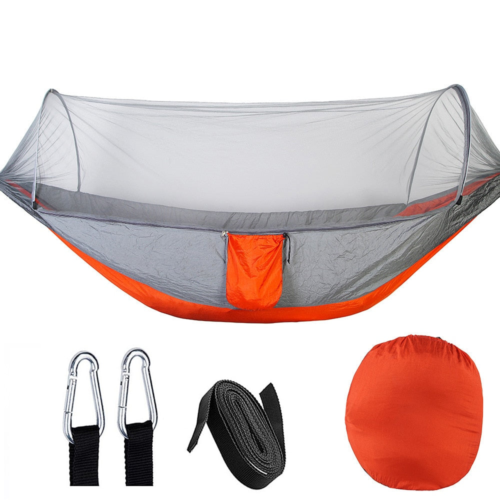 Survival Now™ Portable Outdoor Camping Hammock with Mosquito Net