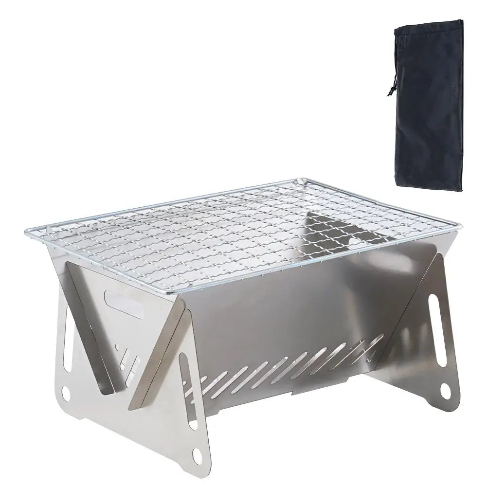 Survival Now™ Stainless Steel Charcoal BBQ Grill