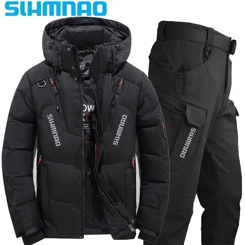 Survival Now™ Goose Down Jacket & Tactical Pants Winter Fishing Suit