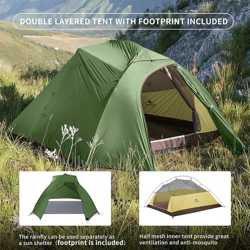 !!Survival Now™ 3-Person Backpacking Tent