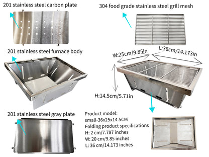 Survival Now™ Stainless Steel Barbecue Grill