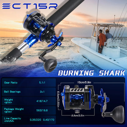 Survival Now™ Trolling Reel with Level Wind