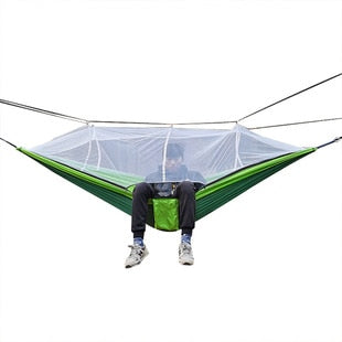 Survival Now™ Portable Outdoor Camping Hammock with Mosquito Net