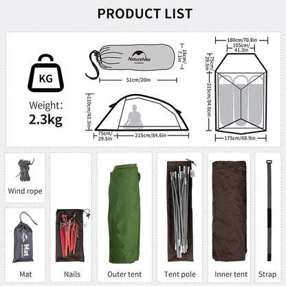 !!Survival Now™ 3-Person Backpacking Tent