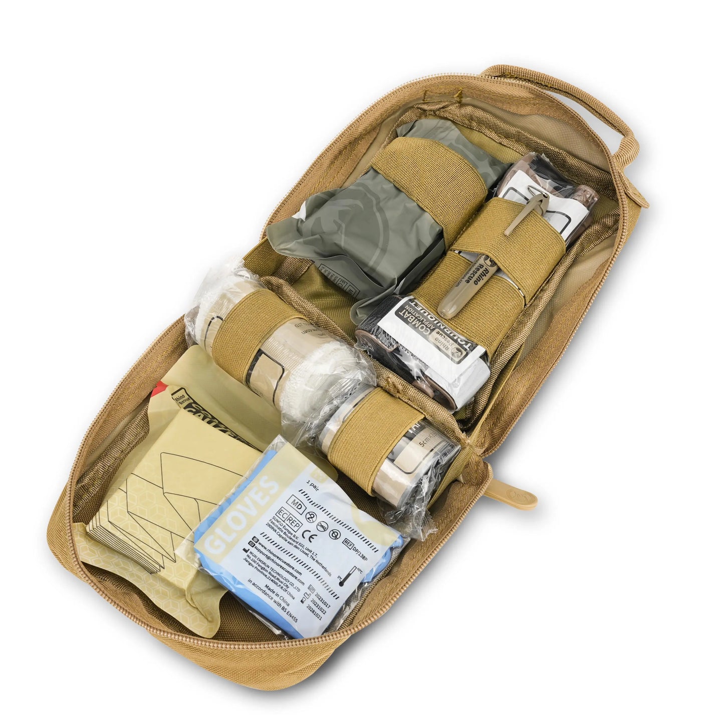 Survival Now™ First Aid Kit IFAK POUCH 004M (Khaki)