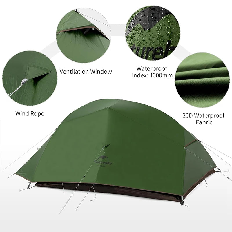 !!Survival Now™ 3-Person Backpacking Tent