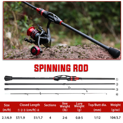 Survival Now™ Ultralight Carbon Fiber Casting Spinning Rod