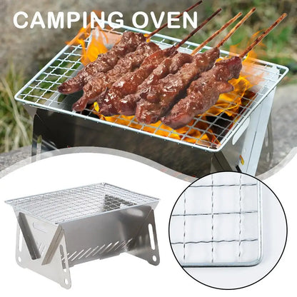 Survival Now™ Stainless Steel Charcoal BBQ Grill