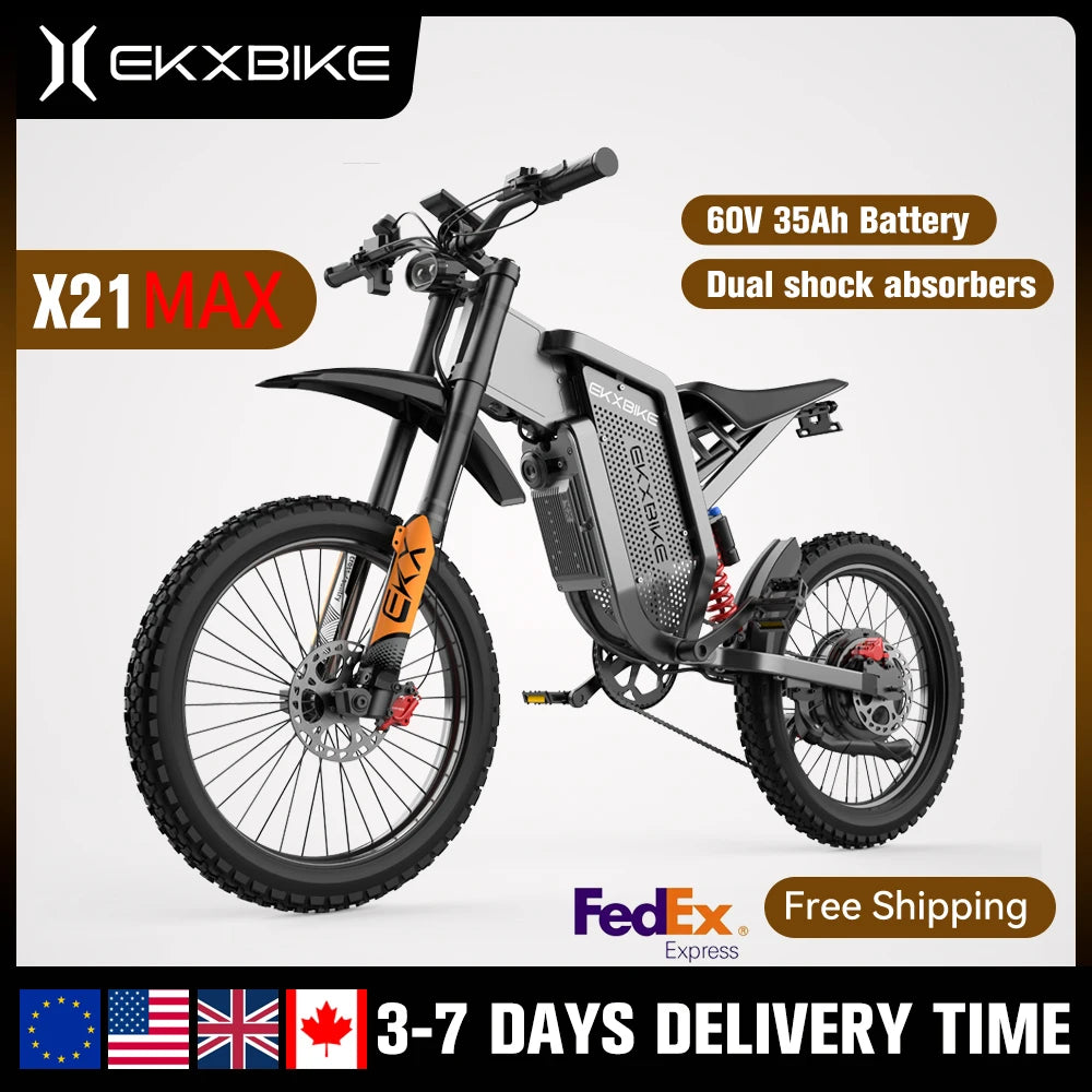 Survival Now™ Electric Motorcycle 6000W Brushless Gearless Motor