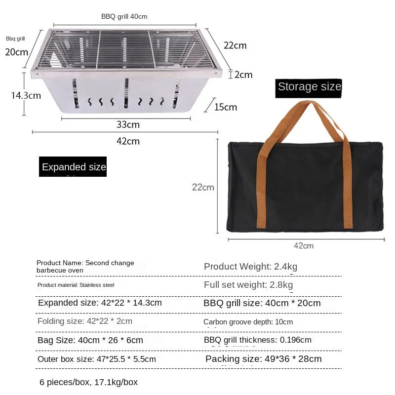 Survival Now™ Stainless Steel Barbecue Grill