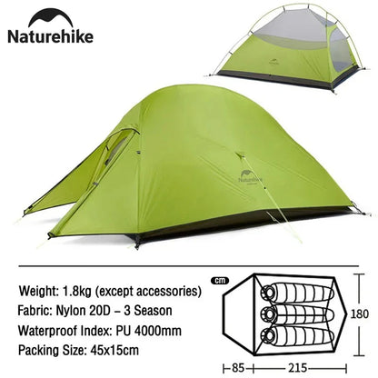 !!Survival Now™ 3-Person Backpacking Tent