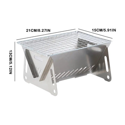 Survival Now™ Stainless Steel Charcoal BBQ Grill