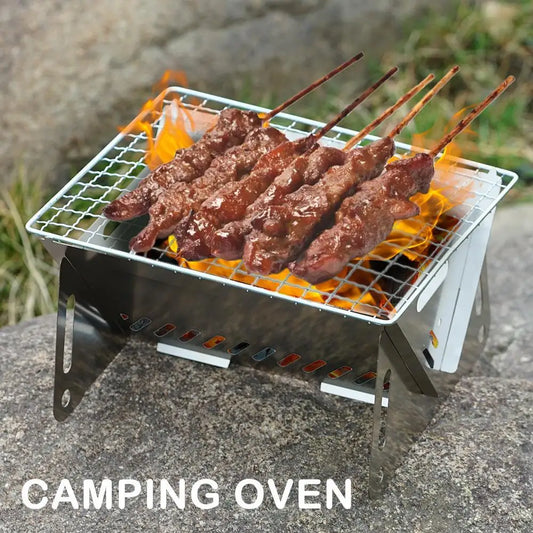 Survival Now™ Stainless Steel Charcoal BBQ Grill