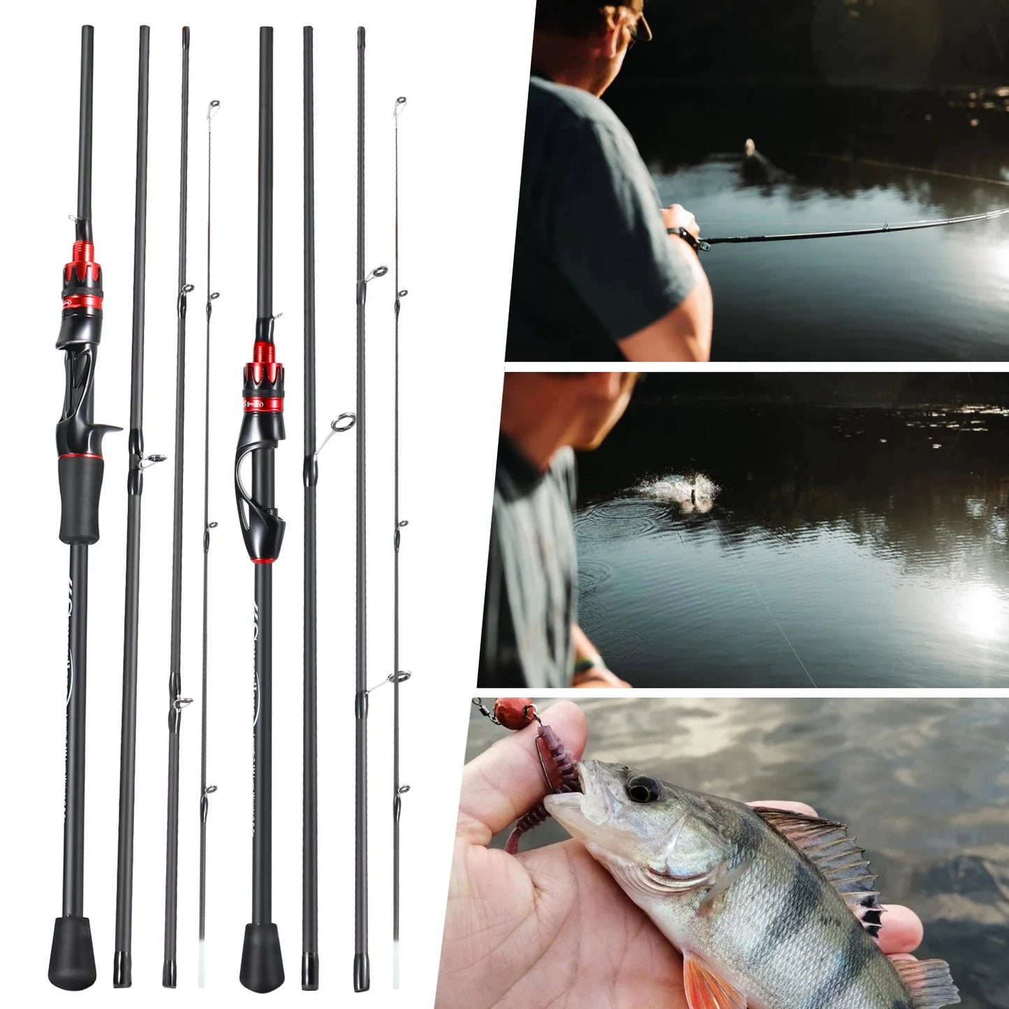 Survival Now™ Ultralight Carbon Fiber Casting Spinning Rod