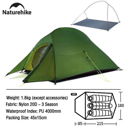 !!Survival Now™ 3-Person Backpacking Tent