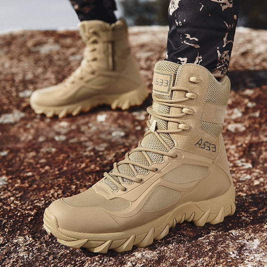 SURVIVAL NOW™ Tactical Military Leather Boots (Ankle Protection)