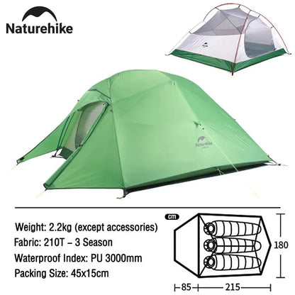 !!Survival Now™ 3-Person Backpacking Tent