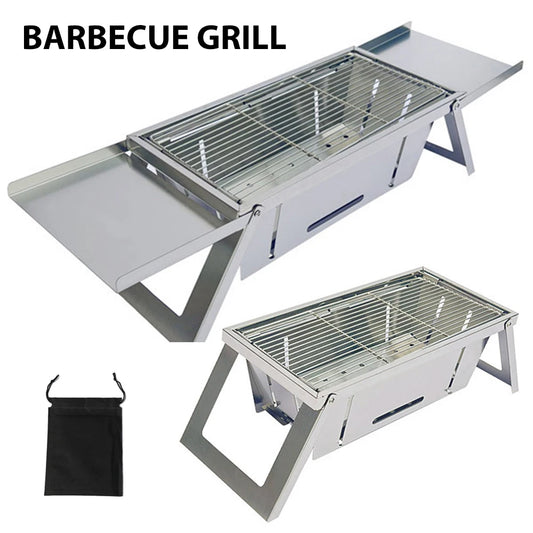 Survival Now™ Stainless Steel Folding Barbecue Grill