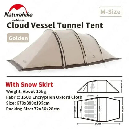 !!Survival Now™ 4-6 Persons Tunnel Tent