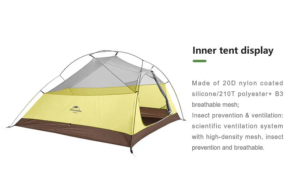 !!Survival Now™ 3-Person Backpacking Tent