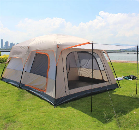 !!Survival Now™ 2-Bedroom, 1-Hall Oversized Camping Tent